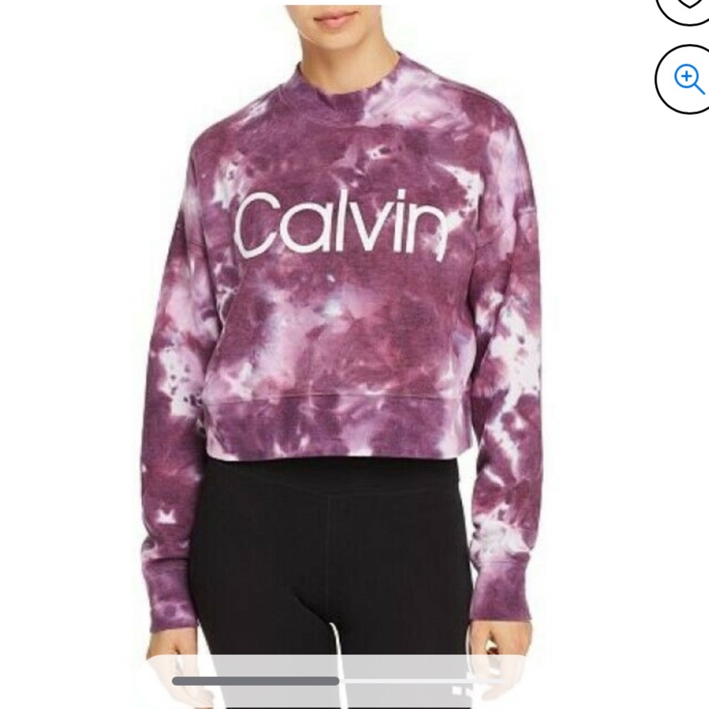 Calvin Klein tie dye cropped sweatshirt